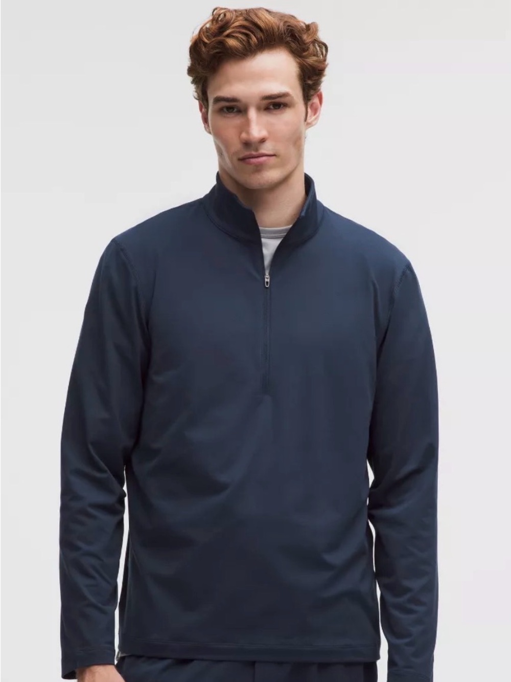 Lululemon Men’s Quarter Zip Long Sleeve Pullover Blue Gray Size L